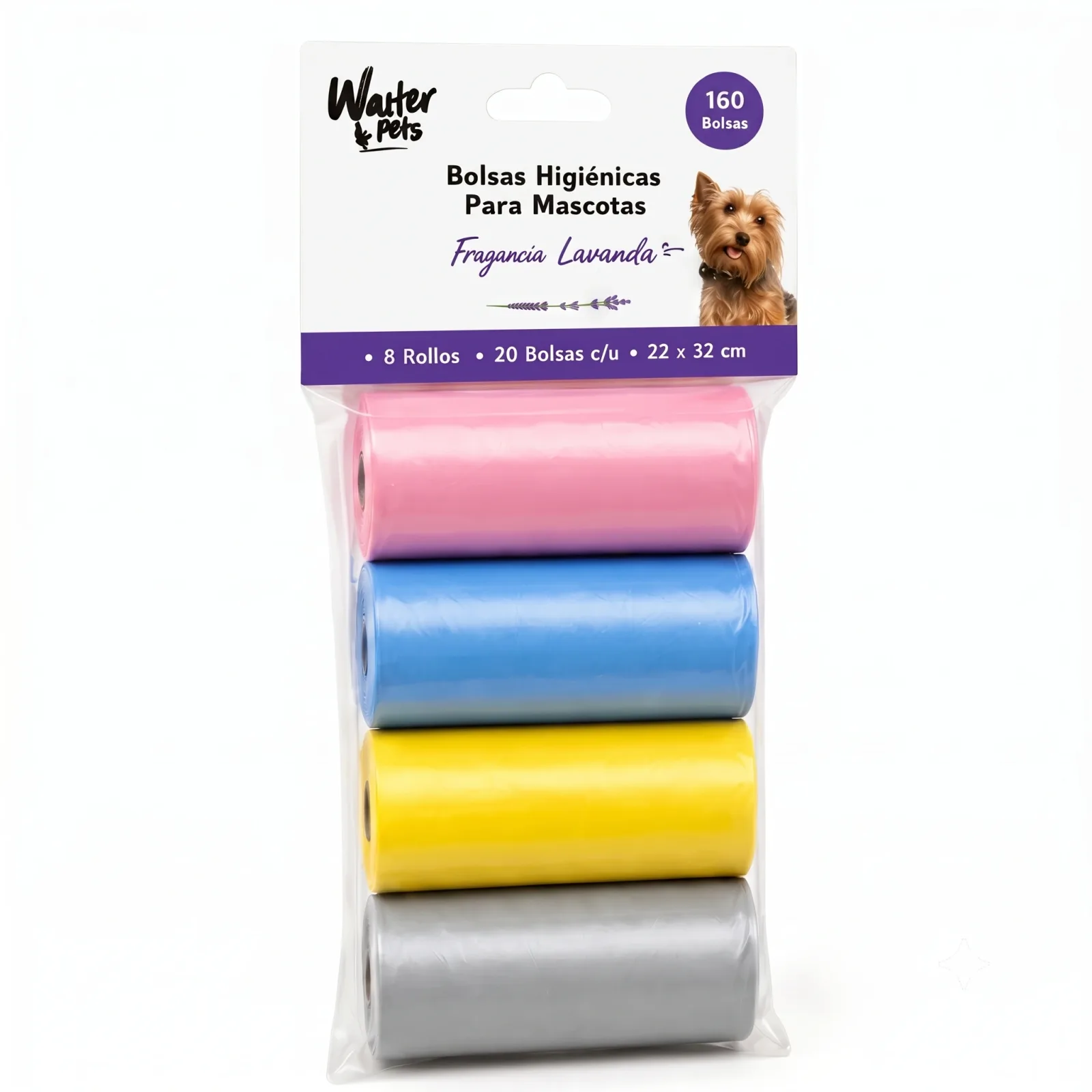 Bolsas Higienicas Para Mascotas Lavanda 8UNI(BLA8)