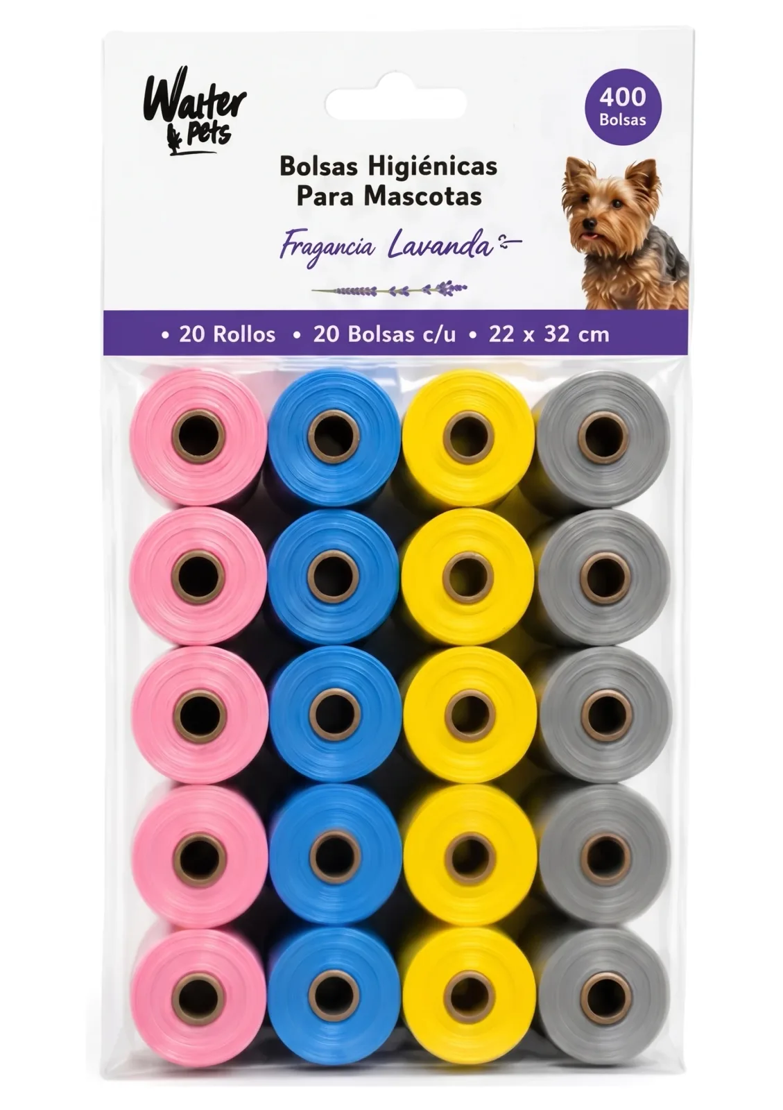 Bolsa Higienicas Para Mascota Lavanda 20UNI(BLA20)