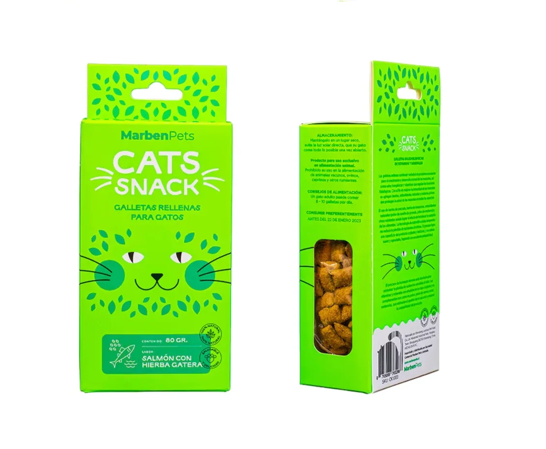 Cats Snack Galleta Rellena Salmón Catnip (CK1003)