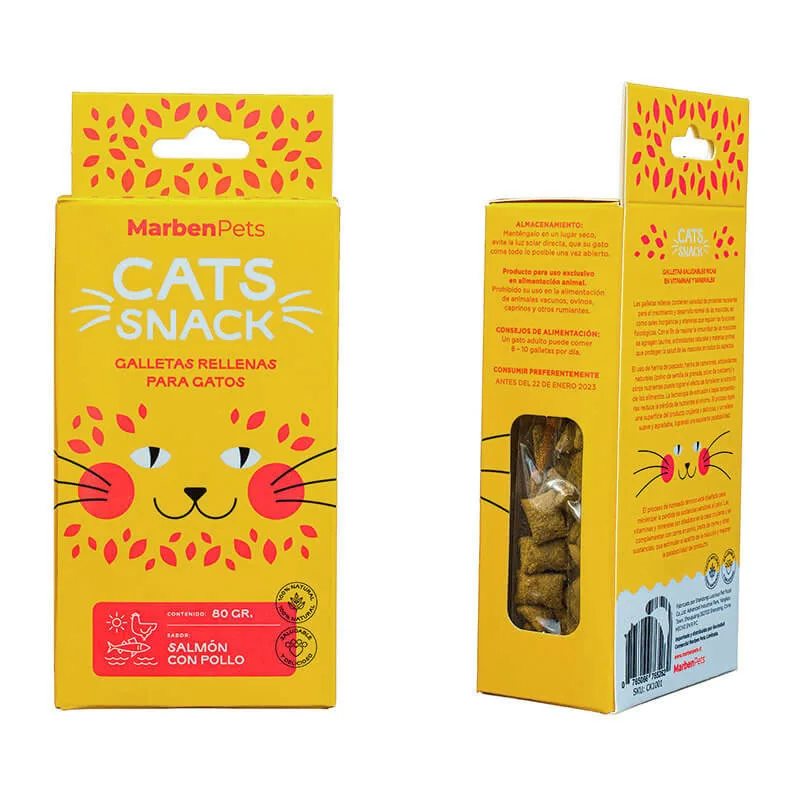 Cats Snack Galleta Rellena Salmón Pollo (CK1001)