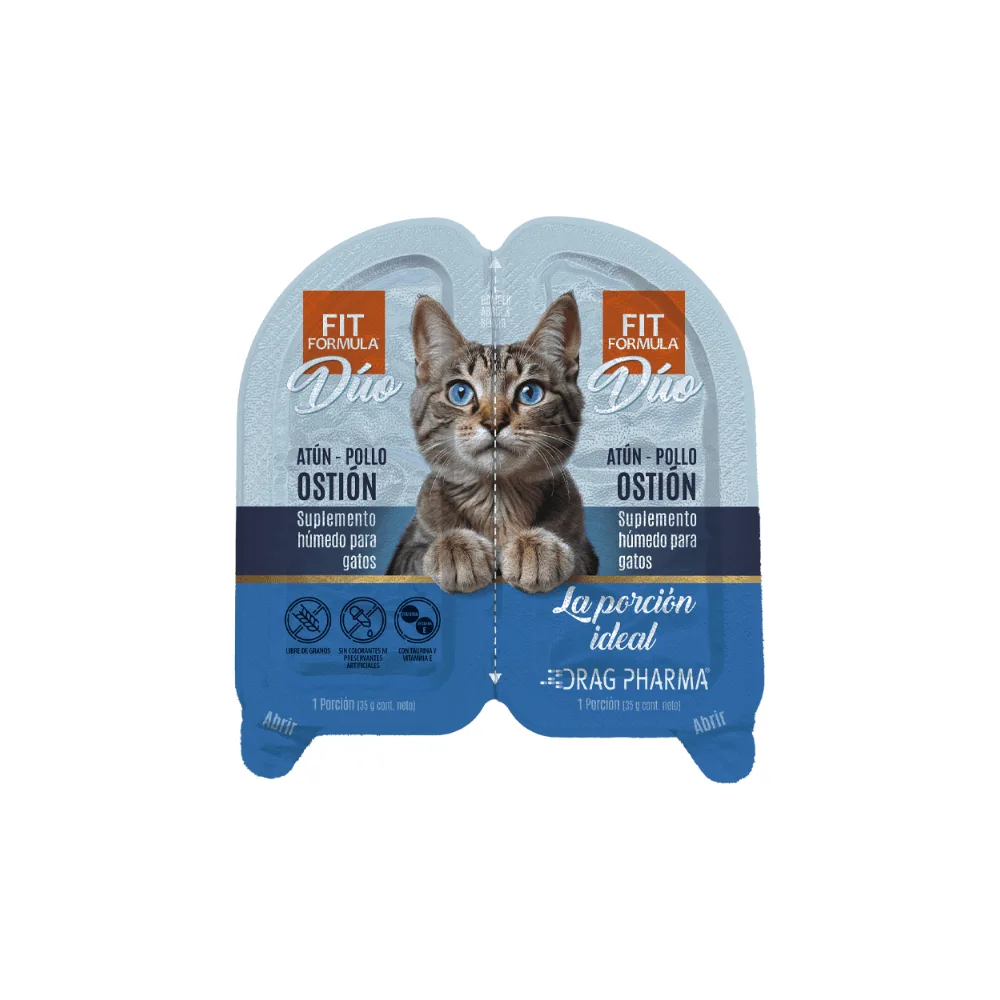Snack para Gato Fit Formula Duo Atun Pollo Ostión