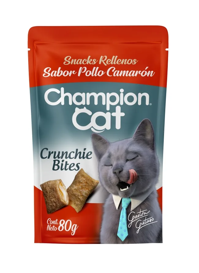 CAJA SNACK CHAMPION CAT POLLO & CAMARON 12x