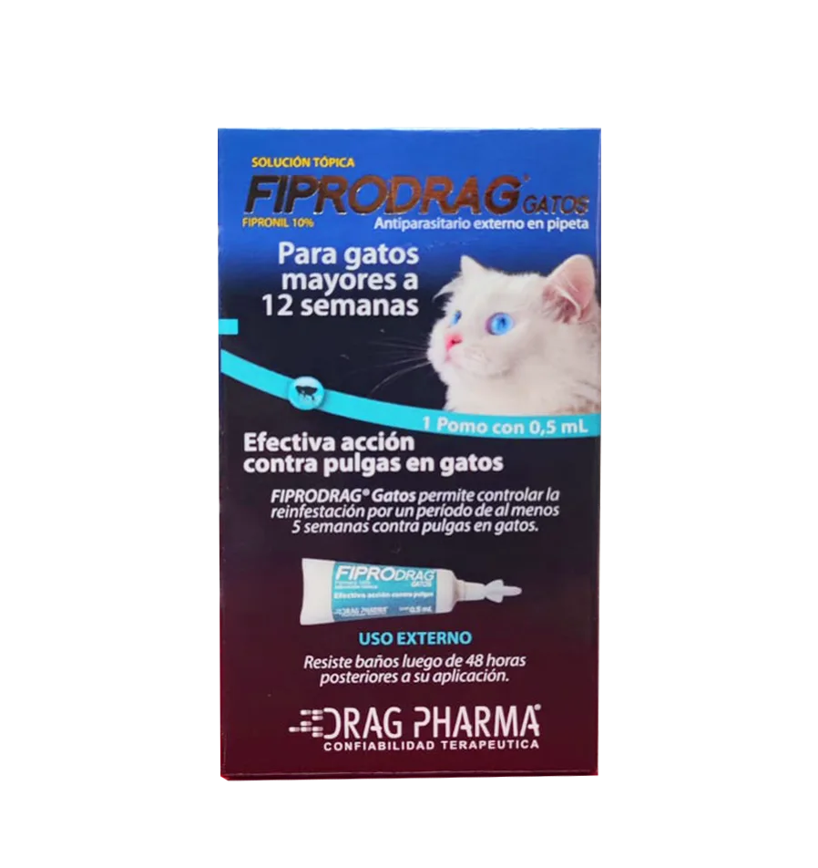 Pipeta Fiprodrag Gatos Mayores a 12 Semanas – 1 unidad