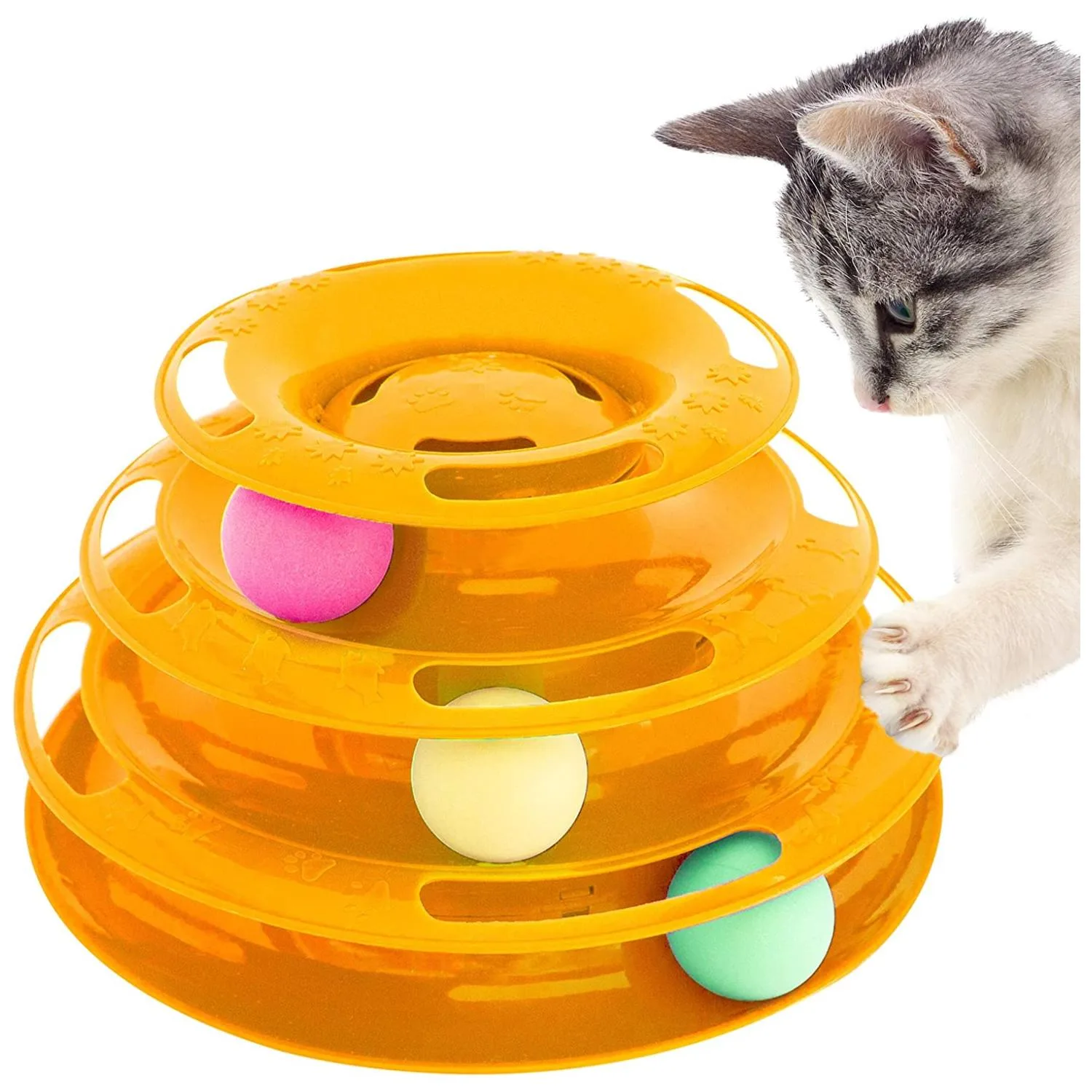Juguete Interactivo Gatos Torre 3 Niveles