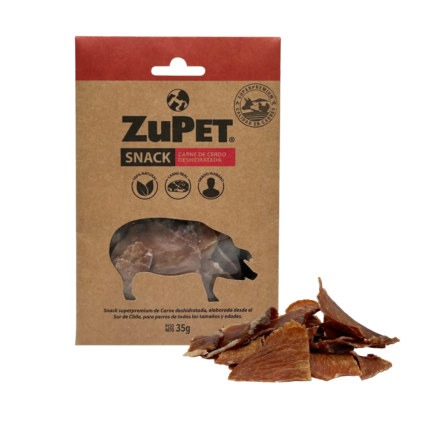 Snack Perro ZuPet Deshidratado Carne Cerdo