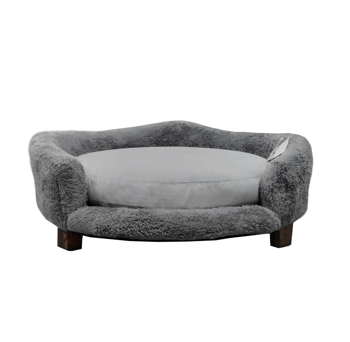 Cama Sofa Mascotas de Lujo Ovalado Negro Talla M