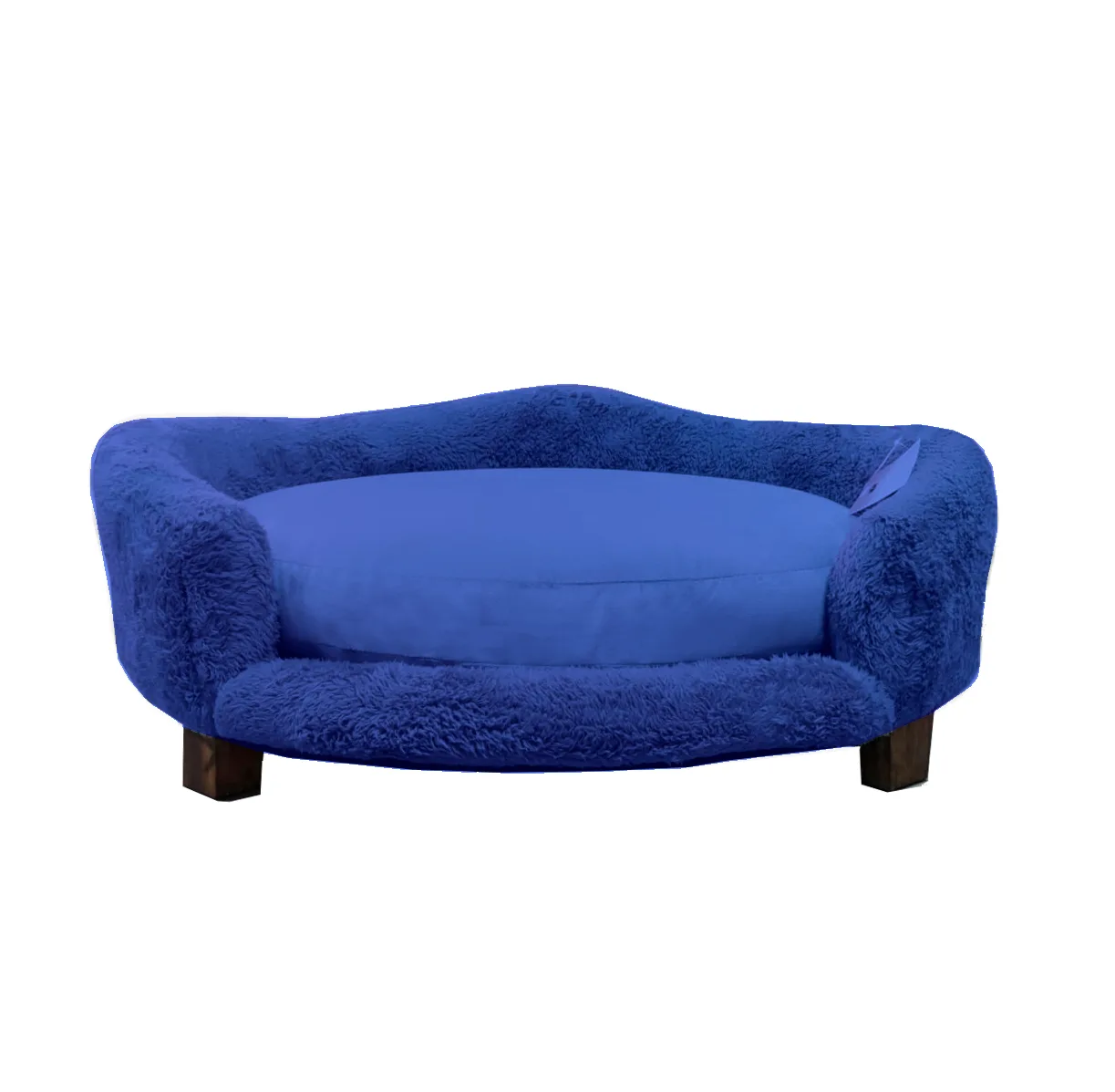 Cama Sofa Mascotas de Lujo Ovalado Azul Talla M