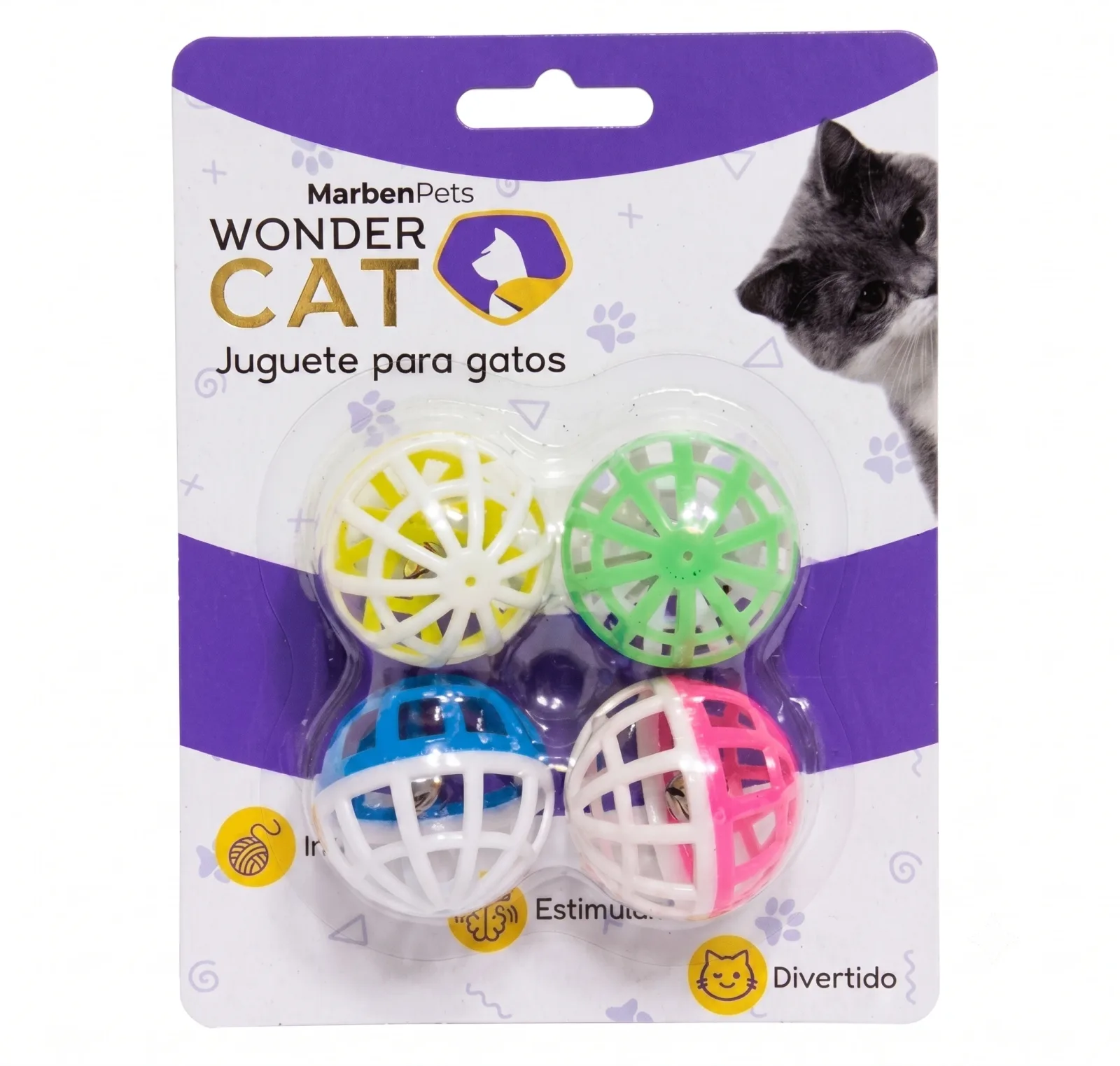 Set 4 Pelotas Plasticas Para Gato