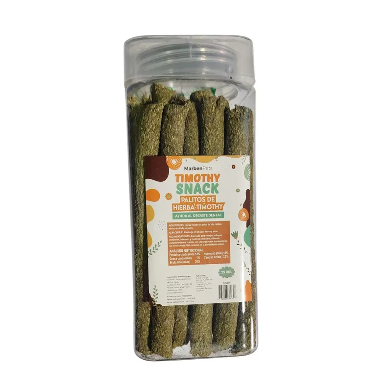 Snack Palitos de Hierba Timothy 25 Unidades (MS001)