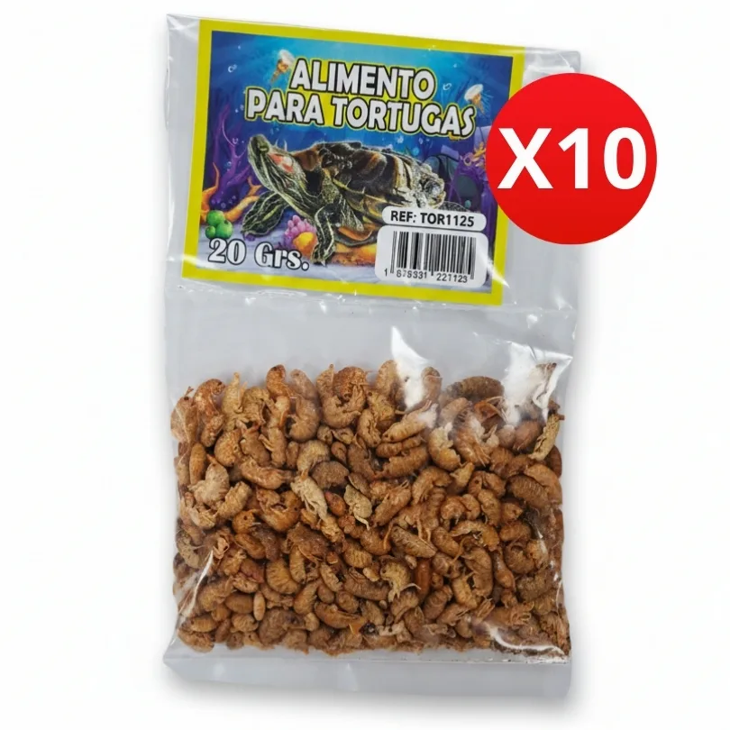 Alimento para Tortugas Peces Tira 10 Unidades Pulga