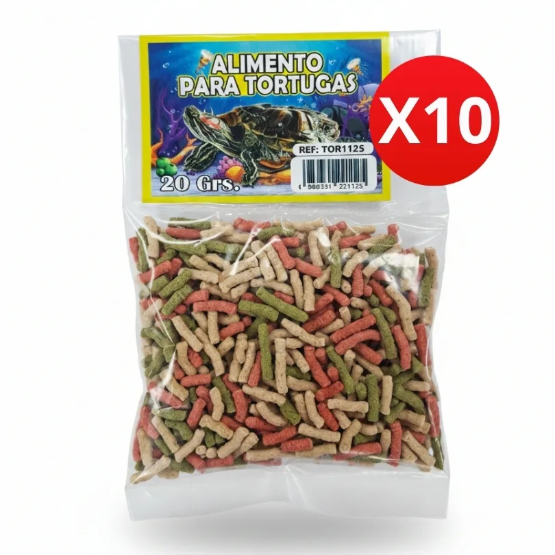 Alimento para Exóticos Tira 10 Unidades Vitamina Pellet Tricolor