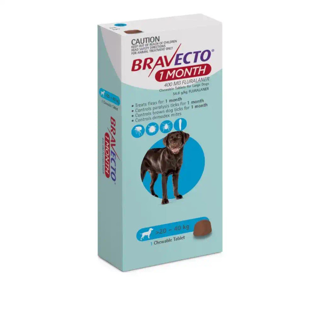 Bravecto Perro Antipulgas y Garrapatas 20 a