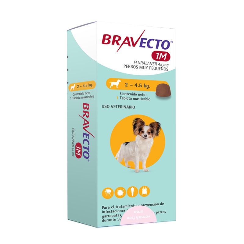 Bravecto Perro 2 a 1 Mes de duración